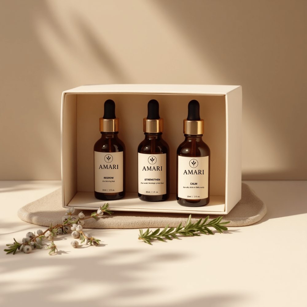 Ritual Trio – Complete Hair Growth & Scalp Treatment Oil Set (3 - Pack of 30 ml) - Amari