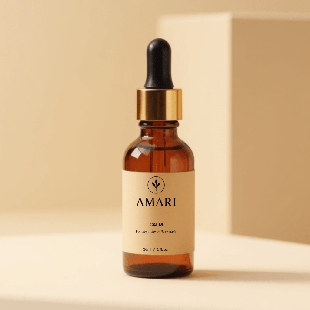Calm Hair Elixir – Anti - Itch Scalp Oil for Flaky, Oily Scalp Relief - Amari